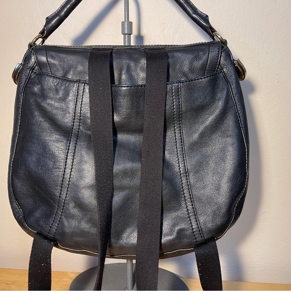 Vintage Y2K Juicy Couture Black Leather Convertible Backpack Shoulder Bag main image 14